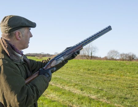 Gun down ready position gun down Perazzi Krieghoff Browning Winchester