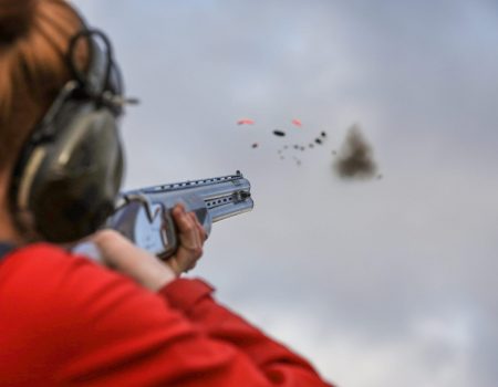 clay shooting with the SP Shooting Aid fitted